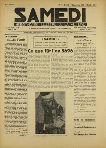 Samedi N°30 ( 19 septembre 1936 )